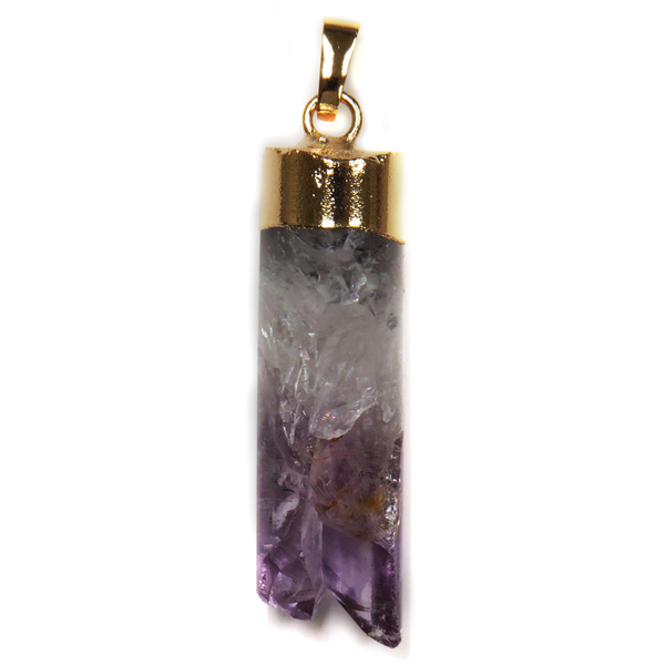 Amethyst Druzy Point Pendant