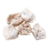 White Druzy Pendant, 40x32mm - 1 piece