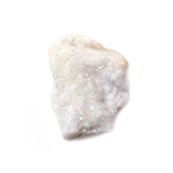 White Druzy Pendant, 40x32mm - 1 piece