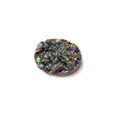 Druzy Quartz, Multicolor, Oval; 1pc