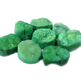 Green Druzy Bead, 36x27mm - 1 piece