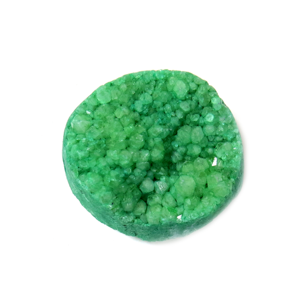 Green Druzy Bead, 36x27mm - 1 piece