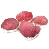 Dusty Rose Druzy Bead, Silver, 39x34mm - 1 piece