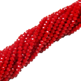 Rondelles- Opaque  Red