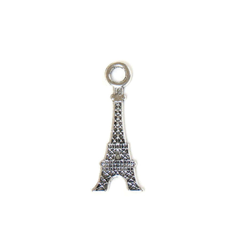 Flat Eiffel Tower Charm-Silver