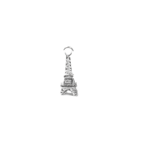 Eiffel Tower Charm, Sterling Silver, 15x6mm - 1 piece