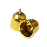 End Cord, Gold, 16x13mm; 8 pieces