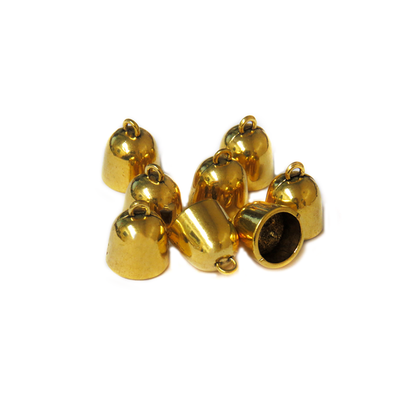 End Cord, Gold, 16x13mm; 8 pieces