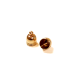 End Cord, Rose Gold, Brass-10x8mm; 25pcs