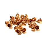 End Cord, Rose Gold, Brass-10x8mm; 25pcs