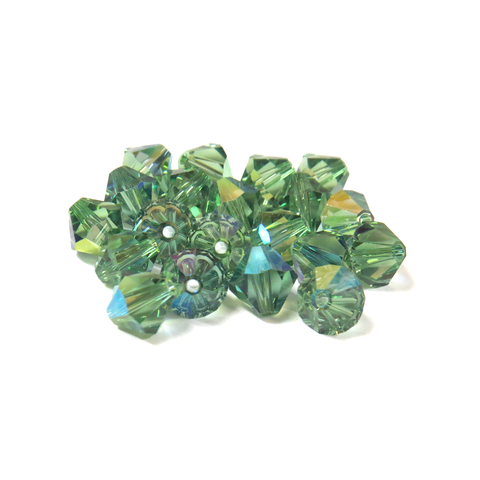 Swarovski Crystal, Bicone, 8MM - Erinite AB; 20pcs