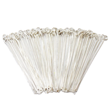 Eyepin, Silver Plated Brass-2" approx.; 100pcs