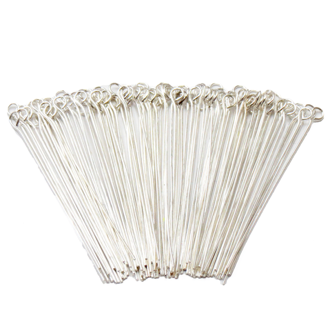 Eyepin, Silver Plated Brass-2" approx.; 100pcs