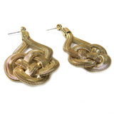 Fancy Earring Gold, 3 inches - 1 piece