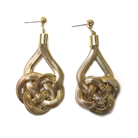 Fancy Earring Gold, 3 inches - 1 piece