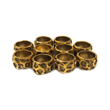 Round Spacer, Antique Gold, 12x7mm - 10 pieces