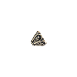 Small Fancy Cone Shaped End Cap, Sterling Silver, 6x8mm - 1 piece