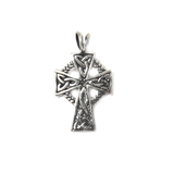 Cross Pendant, Sterling Silver, 27x15mm- 1 piece