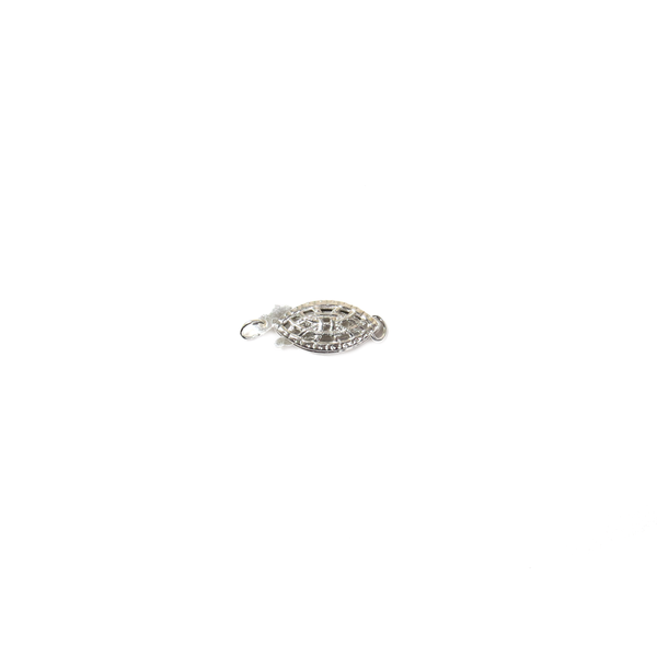 Filigree Clasp, Sterling Silver, 14x5mm - 1 piece