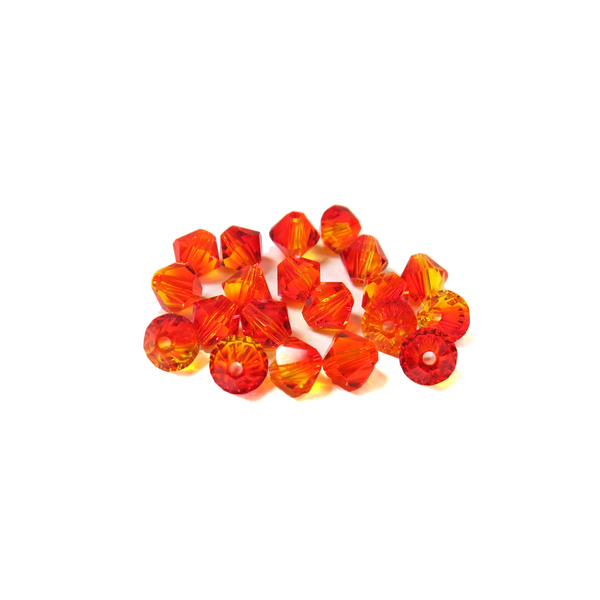 Swarovski Crystal, Bicone, 5MM - Fire Opal; 20pcs