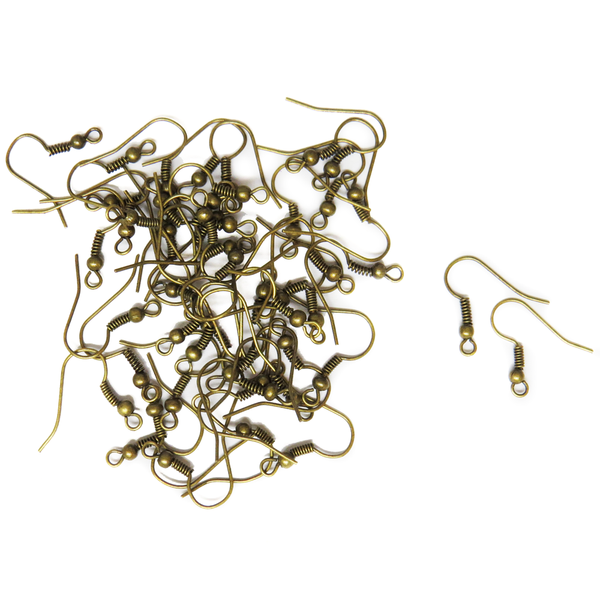 Fish Hook Antique Bronze, 19mm; 50 pieces