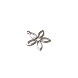 Flower Charm, Stainless Steel - 1 piece
