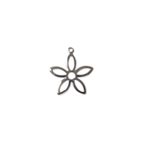Flower Charm, Stainless Steel - 1 piece