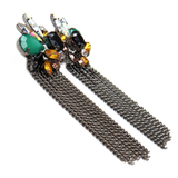 Elegant Earring with Chians, 3 inches - 1 piece