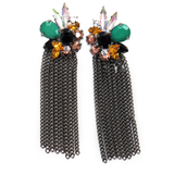 Elegant Earring with Chians, 3 inches - 1 piece