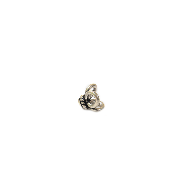 Flower End Cap, Sterling Silver, 6mm - 1 piece