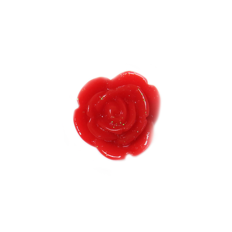 Red Flower Bead, 13mm - 1 piece