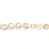 13x12mm; Potato, Fresh Water Pearl, Large Hole 2mm - 1 Strand