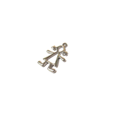 Cute Girl Charm, Silver, 26x16mm - 1 piece