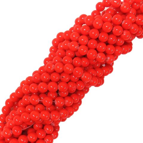 Glass Pearl- Coral