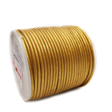 Round Genuine Leather, 1.5mm; Metallic Gold- 1 yard