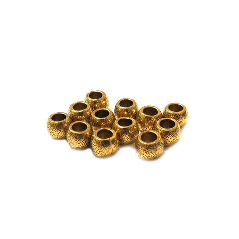 Round Spacer, Gold, 8x6mm - 12 piece