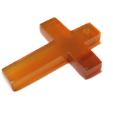 Golden Horn Cross Pendant, 39x28mm; 1 piece
