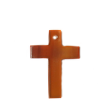 Golden Horn Cross Pendant, 39x28mm; 1 piece
