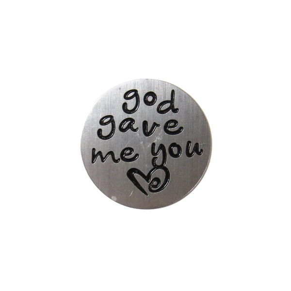 God Gave Me You Screen, Zinc Alloy - Antique Silver