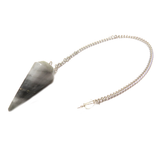 Gray Aventurine Crystal Pendulum -Silver