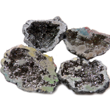 Gray Druzy Pendant, 51x27mm - 1 piece
