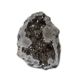 Gray Druzy Pendant, 51x27mm - 1 piece