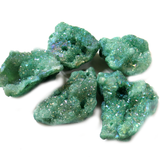 Green Druzy Pendant, 48x28mm - 1 piece