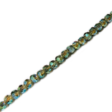 Green AB, Round Faceted Glass Bead, 3mm; 1 strand