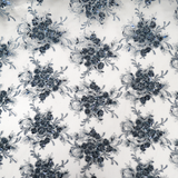 Amber, Embroidered Lace, Grey, 54" Wide- 1 Yard