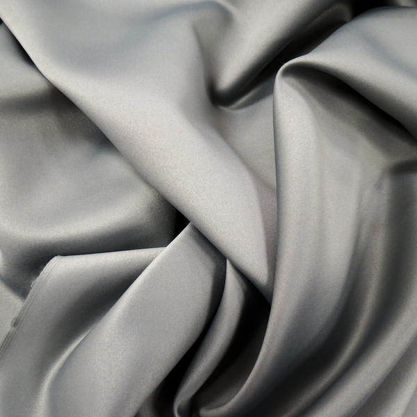 Grey Polyester Peau de Soie, 54" Wide- 1 Yard