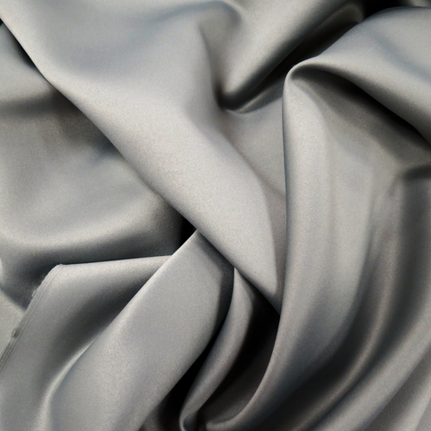 Grey Polyester Peau de Soie, 54" Wide- 1 Yard