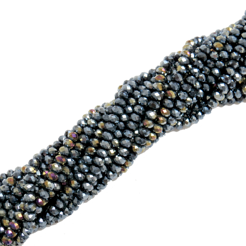 Rondelles- Hematite AB