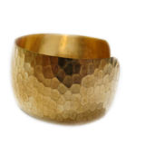 Bracelet Cuff Brass, Hammered-28x64mm; 1pc