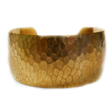 Bracelet Cuff Brass, Hammered-28x64mm; 1pc